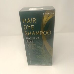 Hair Dye Shampoo Tea Tree Oil 3 in 1 NEW IN BOX 16.9oz Natural Black T-1 3/29/27
